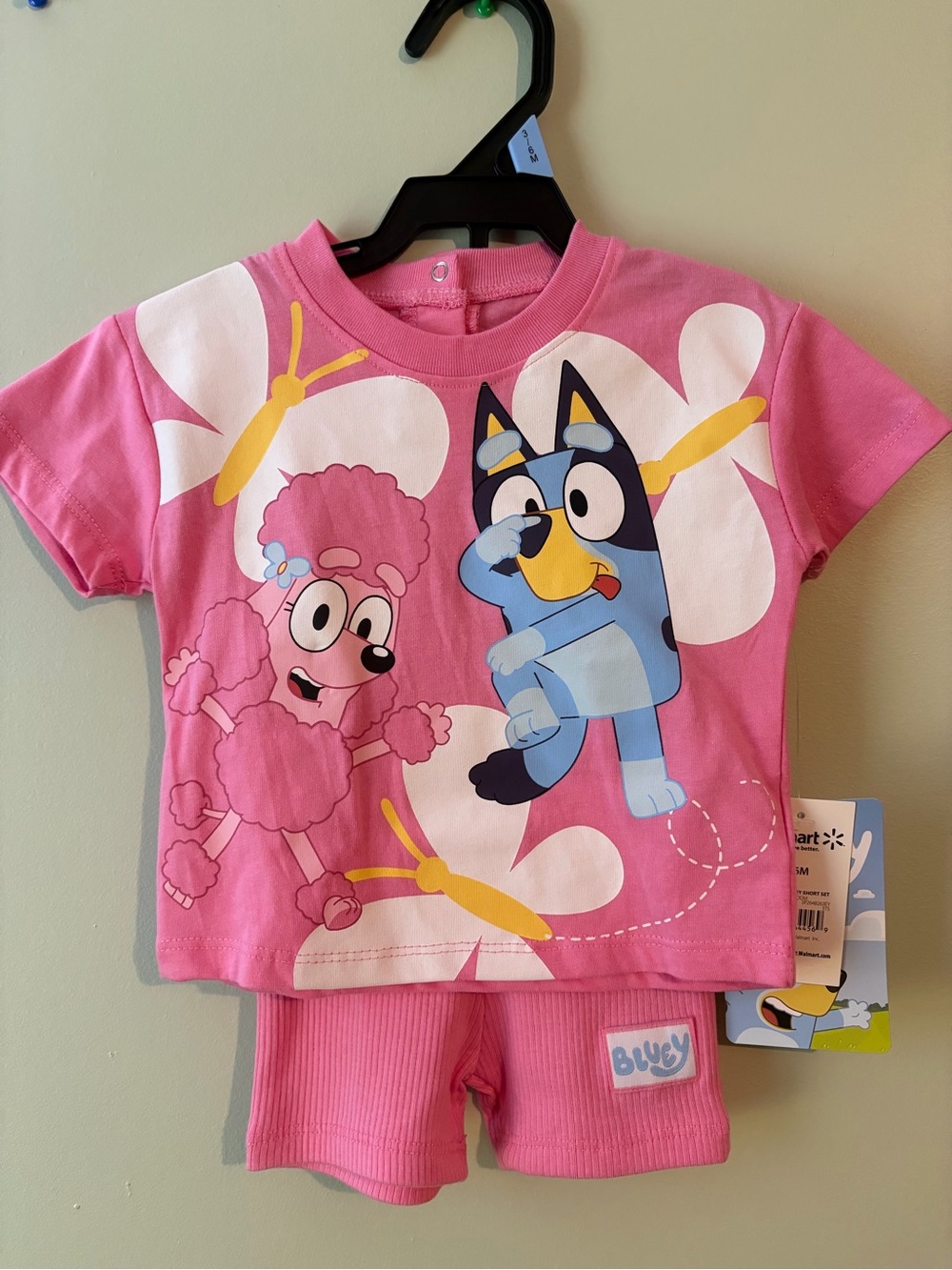 Bluey & Friends Pink Short Pajama Set for Kids
